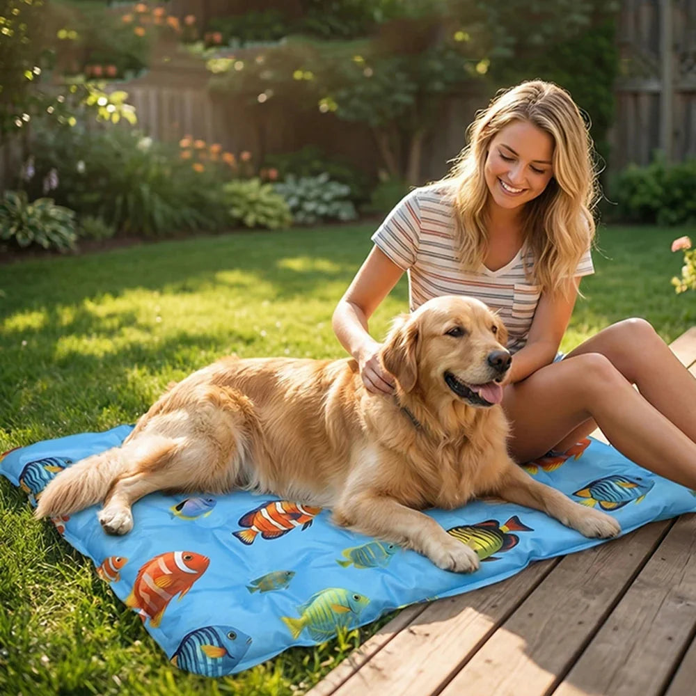 Cooling Mat Self-Cooling Gel Nylon Cover Non-Slip