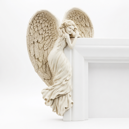 Corner-Mounted Angel Wall Decoration (Detailed Wing Design)