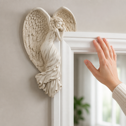 Corner-Mounted Angel Wall Decoration (Detailed Wing Design)