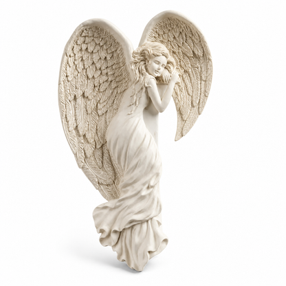 Corner-Mounted Angel Wall Decoration (Detailed Wing Design)
