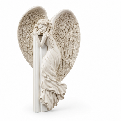 Corner-Mounted Angel Wall Decoration (Detailed Wing Design)