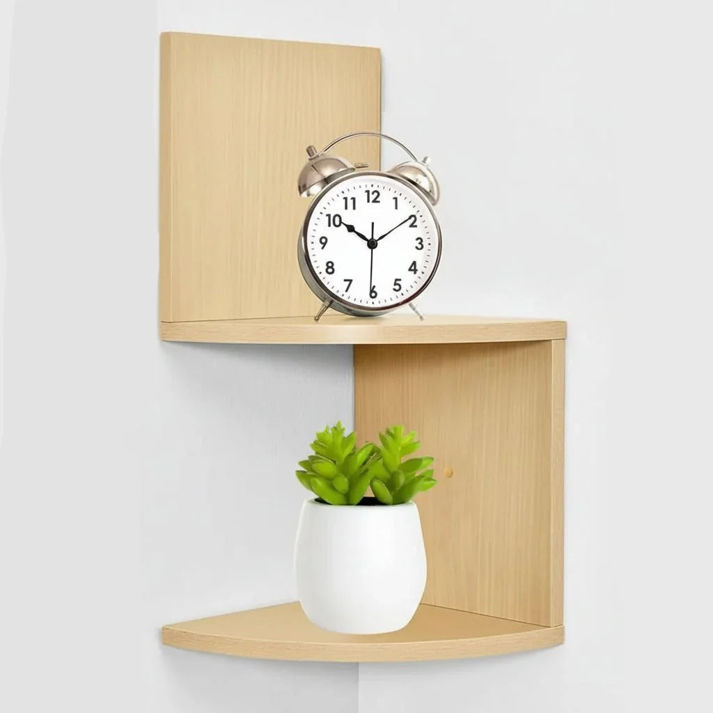 Corner Shelf Zigzag 5-Tier Space-Saving Lacquered MDF