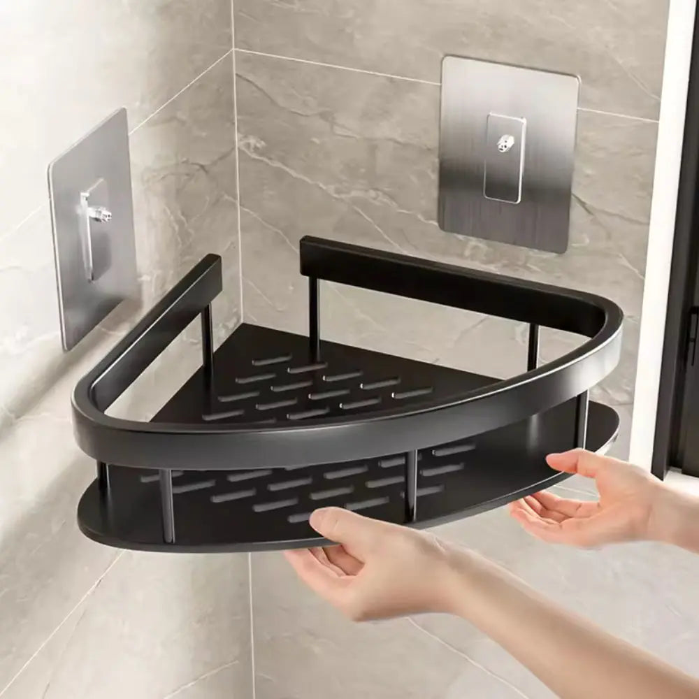Corner Shower Shelf Drill-Free Aluminum Open Frame