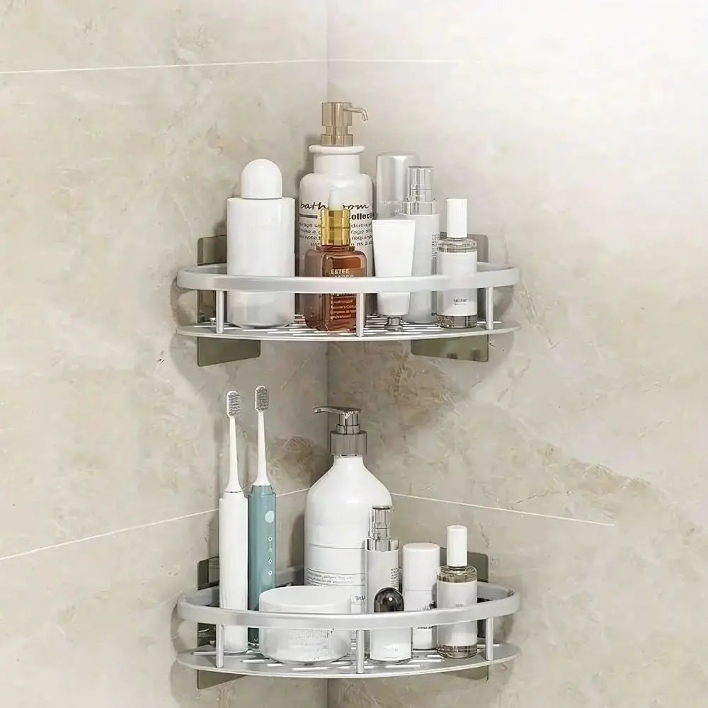 Corner Shower Shelf Drill-Free Aluminum Open Frame