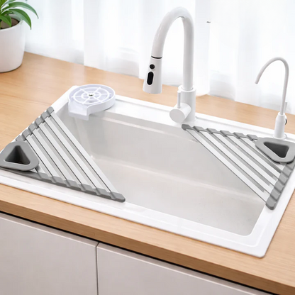 Corner Sink Organizer Triangular Self-Draining Rustproof Aluminum