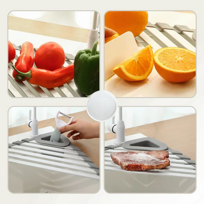 Corner Sink Organizer Triangular Self-Draining Rustproof Aluminum