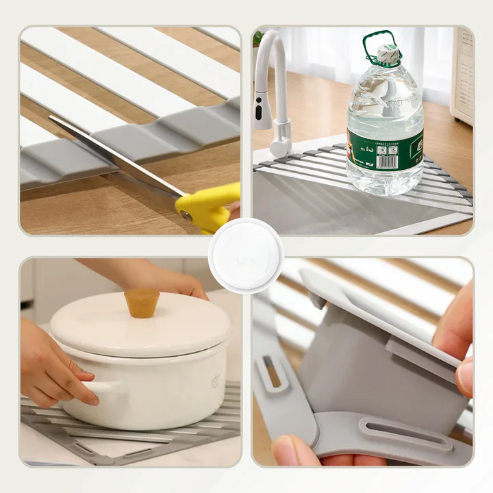 Corner Sink Organizer Triangular Self-Draining Rustproof Aluminum