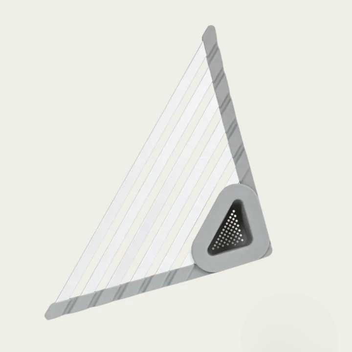 Corner Sink Organizer Triangular Self-Draining Rustproof Aluminum