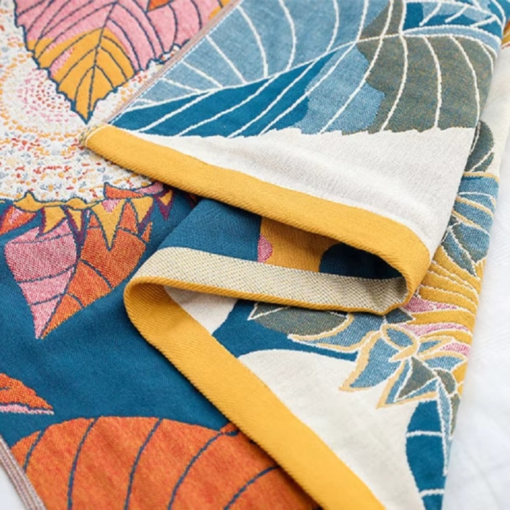 Cotton Bath Towel Sunflower Jacquard Quick-Dry