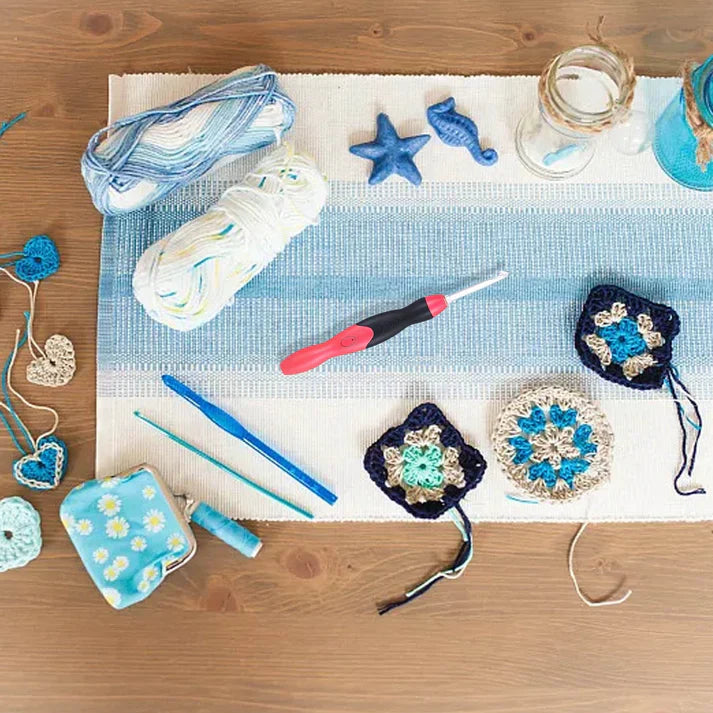 Crochet Hook Set LED Tip Interchangeable Heads