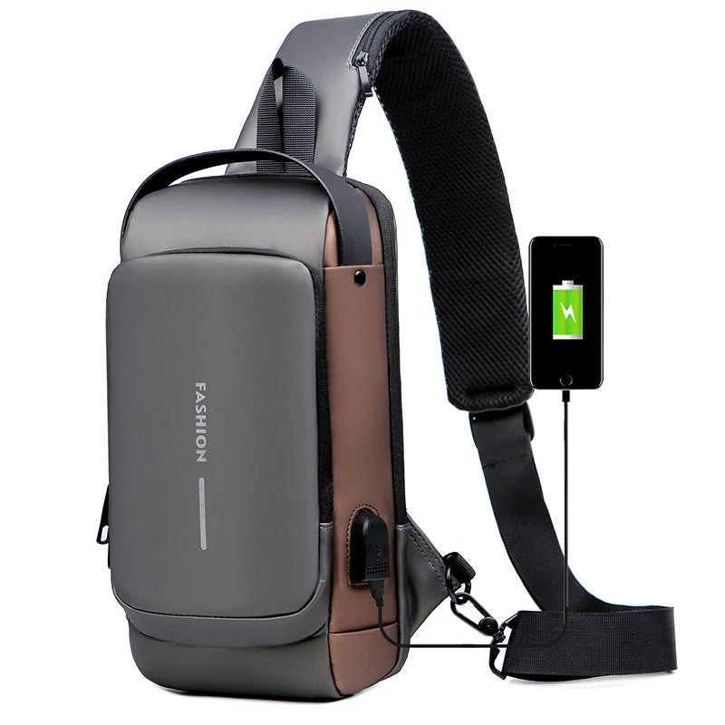 Crossbody Bag Anti-Theft TSA Lock & USB 3.0 Port