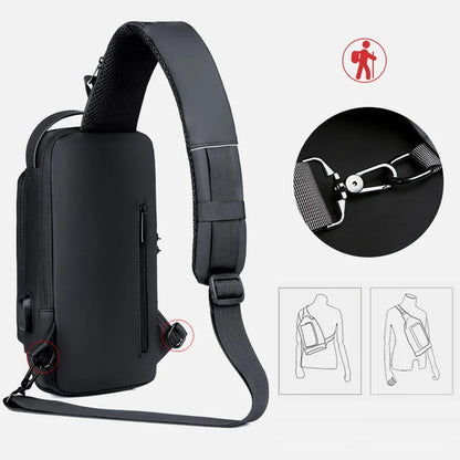 Crossbody Bag Anti-Theft TSA Lock & USB 3.0 Port