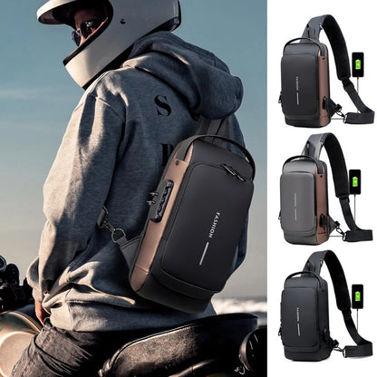 Crossbody Bag Anti-Theft TSA Lock & USB 3.0 Port