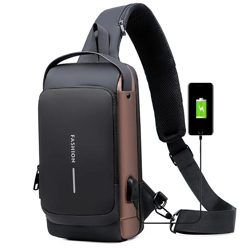 Crossbody Bag Anti-Theft TSA Lock & USB 3.0 Port