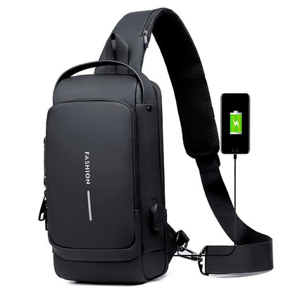Crossbody Bag Anti-Theft TSA Lock & USB 3.0 Port