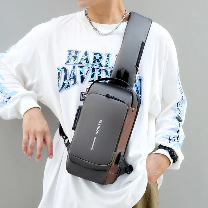 Crossbody Bag Anti-Theft TSA Lock & USB 3.0 Port