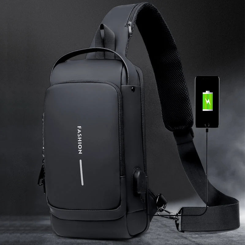 Crossbody Bag Anti-Theft TSA Lock & USB 3.0 Port