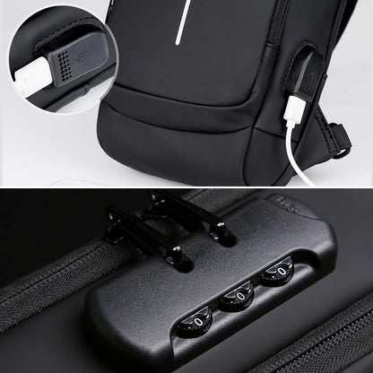 Crossbody Bag Anti-Theft TSA Lock & USB 3.0 Port