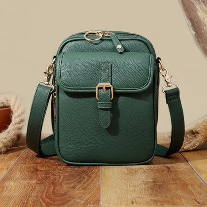 Crossbody Bag Grained Faux Leather Organized Interior