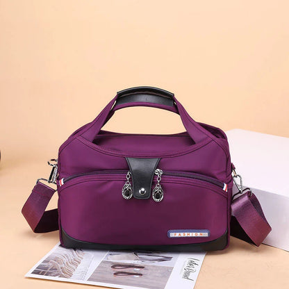 Crossbody Bag Hidden Zippers & Water-Repellent Nylon