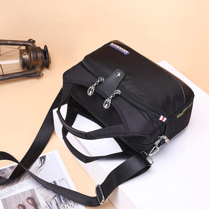 Crossbody Bag Hidden Zippers & Water-Repellent Nylon