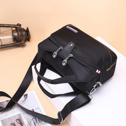 Crossbody Bag Hidden Zippers & Water-Repellent Nylon