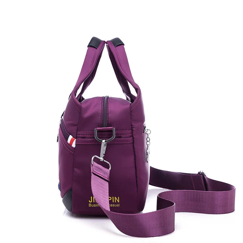 Crossbody Bag Hidden Zippers & Water-Repellent Nylon
