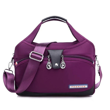 Crossbody Bag Hidden Zippers & Water-Repellent Nylon