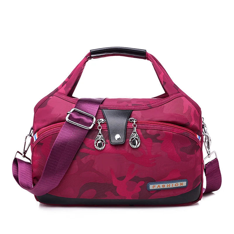 Crossbody Bag Hidden Zippers & Water-Repellent Nylon
