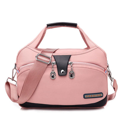 Crossbody Bag Hidden Zippers & Water-Repellent Nylon