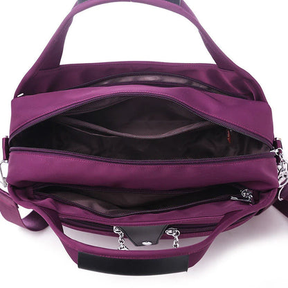 Crossbody Bag Hidden Zippers & Water-Repellent Nylon