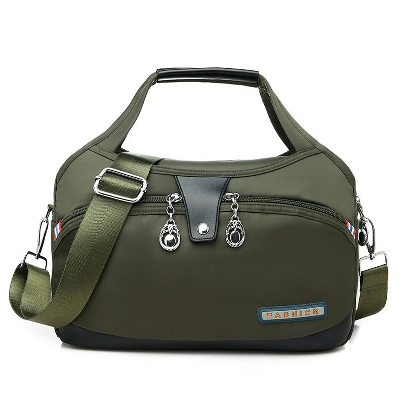 Crossbody Bag Hidden Zippers & Water-Repellent Nylon