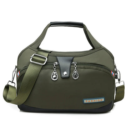 Crossbody Bag Hidden Zippers & Water-Repellent Nylon