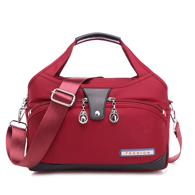Crossbody Bag Hidden Zippers & Water-Repellent Nylon
