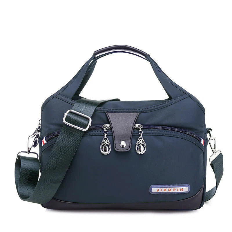 Crossbody Bag Hidden Zippers & Water-Repellent Nylon