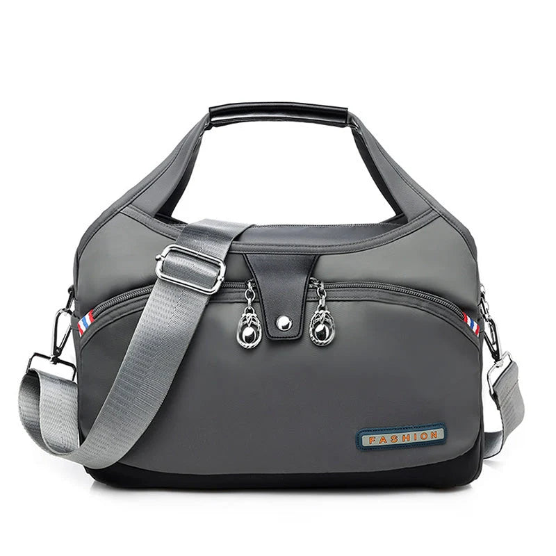 Crossbody Bag Hidden Zippers & Water-Repellent Nylon
