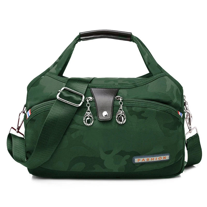 Crossbody Bag Hidden Zippers & Water-Repellent Nylon