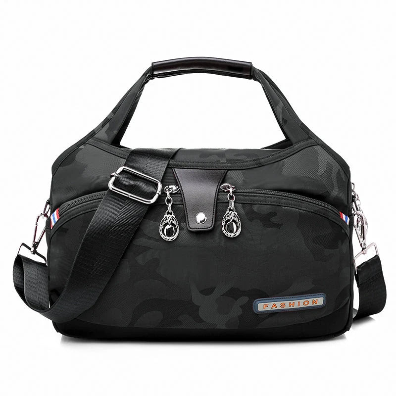 Crossbody Bag Hidden Zippers & Water-Repellent Nylon