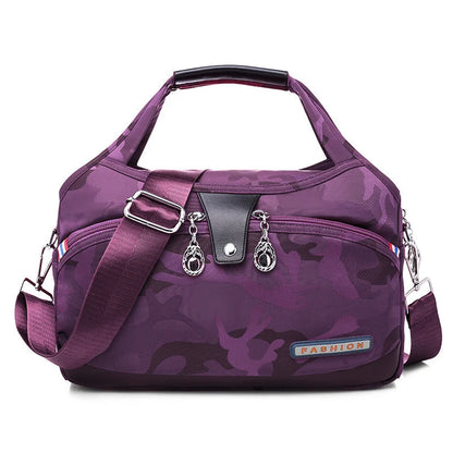 Crossbody Bag Hidden Zippers & Water-Repellent Nylon