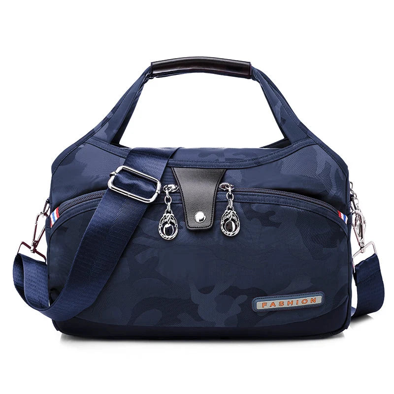 Crossbody Bag Hidden Zippers & Water-Repellent Nylon