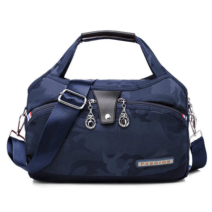 Crossbody Bag Hidden Zippers & Water-Repellent Nylon