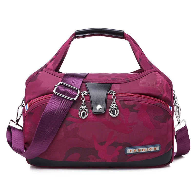 Crossbody Bag Hidden Zippers & Water-Repellent Nylon
