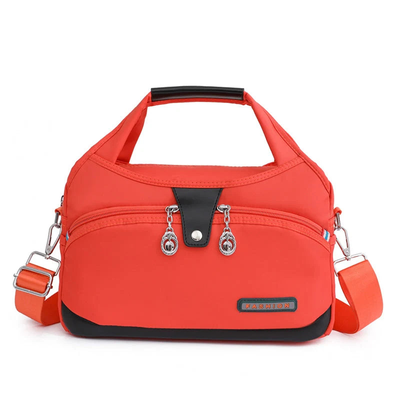 Crossbody Bag Hidden Zippers & Water-Repellent Nylon