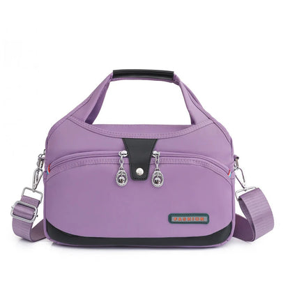 Crossbody Bag Hidden Zippers & Water-Repellent Nylon
