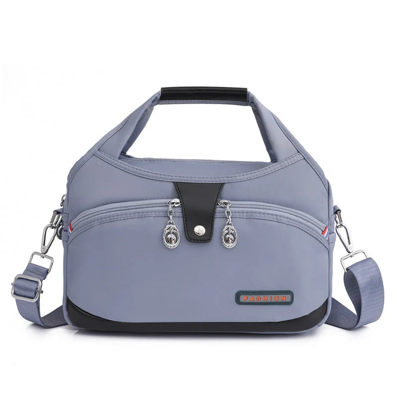 Crossbody Bag Hidden Zippers & Water-Repellent Nylon