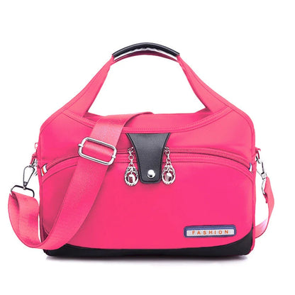 Crossbody Bag Hidden Zippers & Water-Repellent Nylon