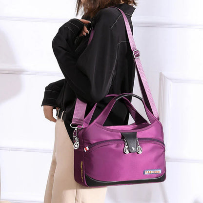 Crossbody Bag Hidden Zippers & Water-Repellent Nylon