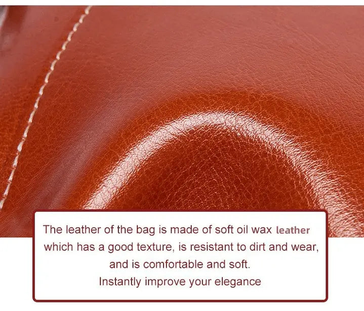 Crossbody Bag Leather-Look Multiple Compartments & Adjustable Strap