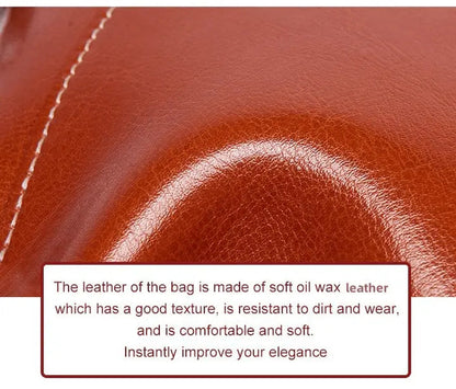 Crossbody Bag Leather-Look Multiple Compartments & Adjustable Strap
