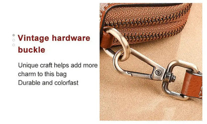 Crossbody Bag Leather-Look Multiple Compartments & Adjustable Strap